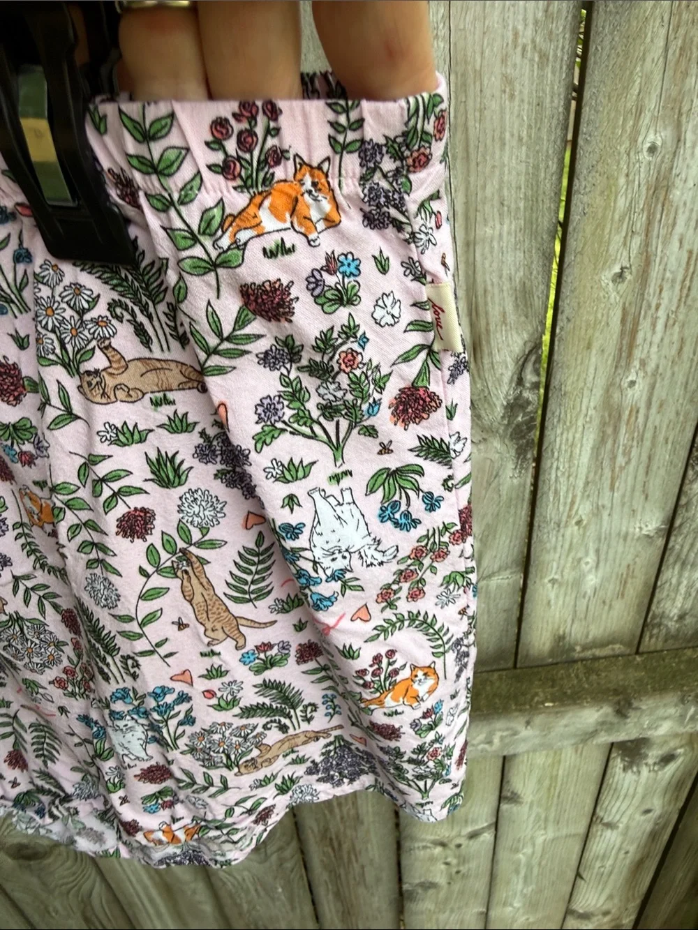ED Ellen Degeneres Cat Pajama Set loungewear pink cats flowers love hearts XL